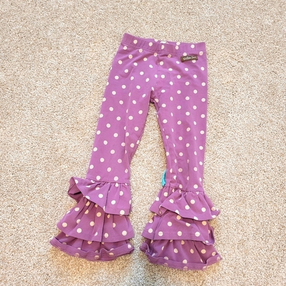 Matilda Jane Kids Polka Dot Ruffle Pants Size 4 - Picture 1 of 5